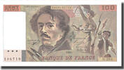 France 100 Francs Delacroix, 1991, Fayette:69bis.4b, KM:154f -