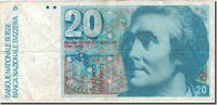 Switzerland 20 Franken Banknote, 1983, KM:55e -