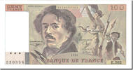 France 100 Francs Delacroix, 1991, Fayette:69bis.3c1, KM:154f -