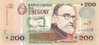 Uruguay 200 Pesos Uruguayos Banknote -