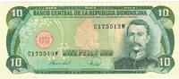 Dominican Republic 10 Pesos Oro Banknote, 1988, KM:119c -