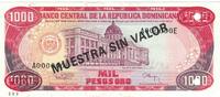 Dominican Republic 1000 Pesos Oro Banknote, 1994, KM:138s3 -