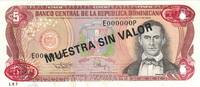 Dominican Republic 5 Pesos Oro Banknote, 1994, Specimen, KM:146s -