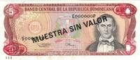Dominican Republic 5 Pesos Oro Banknote, 1994, Specimen, KM:146s -