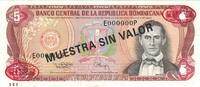 Dominican Republic 5 Pesos Oro Banknote, 1994, Specimen, KM:146s -