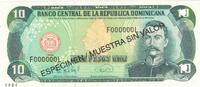 Dominican Republic 10 Pesos Oro Banknote, 1996, Specimen, KM:153s -