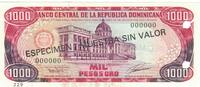 Dominican Republic 1000 Pesos Oro Banknote, 1993, KM:145s -