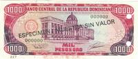 Dominican Republic 1000 Pesos Oro Banknote, 1993, KM:145s -
