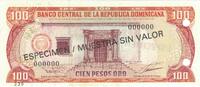 Dominican Republic 100 Pesos Oro Banknote, 1993, Specimen, KM:144s -