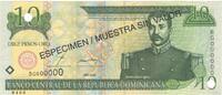 Dominican Republic 10 Pesos Oro Banknote, 2000, Specimen, KM:159s -