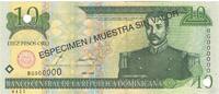 Dominican Republic 10 Pesos Oro Banknote, 2000, Specimen, KM:159s -