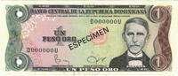 Dominican Republic 1 Peso Oro Banknote, 1982, Specimen, KM:117s3 -