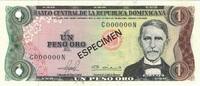 Dominican Republic 1 Peso Oro Banknote, 1981, Specimen, KM:117s2 -