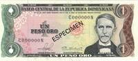 Dominican Republic 1 Peso Oro Banknote, 1981, Specimen, KM:117s2 -