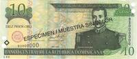 Dominican Republic 10 Pesos Oro Banknote, 2001, Specimen, KM:165s2 -