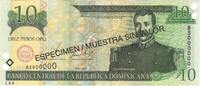 Dominican Republic 10 Pesos Oro Banknote, 2001, Specimen, KM:165s2 -