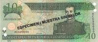 Dominican Republic 10 Pesos Oro Banknote, 2003, Specimen, KM:168s3 -