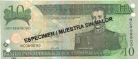 Dominican Republic 10 Pesos Oro Banknote, 2003, Specimen, KM:168s3 -