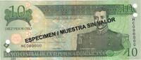Dominican Republic 10 Pesos Oro Banknote, 2003, Specimen, KM:168s3 -
