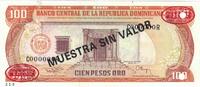 Dominican Republic 100 Pesos Oro Banknote, 1994, Specimen, KM:136s2 -