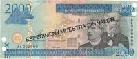 Dominican Republic 2000 Pesos Oro Banknote, 2003, KM:174s2 -