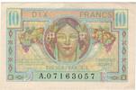 France 10 Francs 1947 French Treasury, A.07163057 -