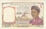 FRENCH INDO-CHINA 1 Piastre Banknote, KM:54a -