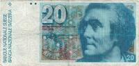 Switzerland 20 Franken Banknote, 1978, KM:55a -
