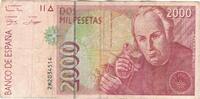 Spain 2000 Pesetas Banknote, KM:164 -
