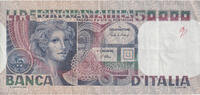 Italy 50,000 Lire Banknote, 1980-04-11, KM:107c -