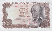 Spain 100 Pesetas Banknote, 1970-11-17, KM:152a -