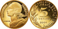 France 5 Centimes Coin, Marianne, Paris, Proof -