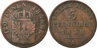 German States 3 Pfennig Coin, PRUSSIA, Friedrich Wilhelm IV -