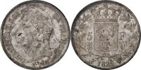France 5 Francs Coin, Charles X, Lille, Silver, KM:728.13 -