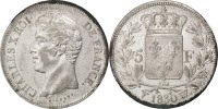 France 5 Francs Coin, Charles X, Lille, Silver, KM:728.13 -