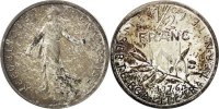 France 1/2 Franc Coin, Silver, KM:P552, Gadoury:91.P2 -