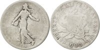 France 2 Francs Coin, Semeuse, Silver, KM:845.1, Gadoury:532 -