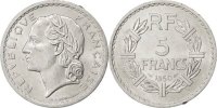 France 5 Francs Coin, Lavrillier, Aluminum, KM:888b.1 -