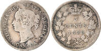 Canada 5 Cents Coin, Victoria, Silver, KM:2 -