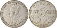Canada 5 Cents Coin, George V, Royal Canadian Mint, Ottawa -