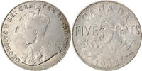 Canada 5 Cents Coin, George V, Royal Canadian Mint, Ottawa -