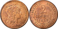 France 2 Centimes Coin, Dupuis, Paris, Bronze, KM:841 -