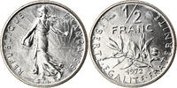 France 1/2 Franc Coin, Semeuse, Paris, Nickel, KM:931.1 -