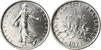 France Franc Coin, Semeuse, Paris, Nickel, KM:925.1 -