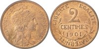 France 2 Centimes Coin, Dupuis, Bronze, KM:841, Gadoury:107 -