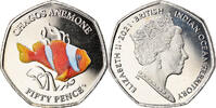 British Indian Ocean 50 Pence Coin, Poisson-clown -