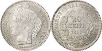 France 20 Centimes Coin, Cérès, Paris, Silver, KM:758.1 -