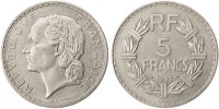 France 5 Francs Coin, Nickel, KM:E65, Gadoury:760 -