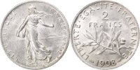 France 2 Francs Coin, Semeuse, Silver, KM:845.1, Gadoury:532 -