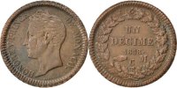Monaco Decime Coin, Honore V, Copper, KM:97.1 -